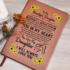 To My Daughter Proud – Leather Journal