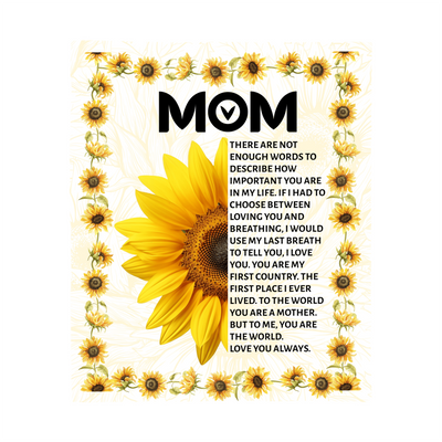 Dear Mom There Are Not Enough Words – Jersey Fleece Blanket