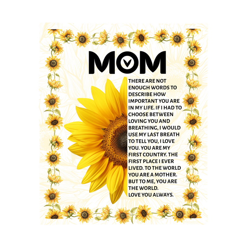 Dear Mom There Are Not Enough Words – Jersey Fleece Blanket